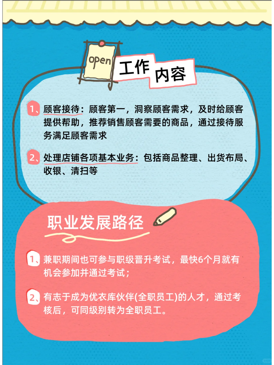优衣库拍了拍你，并带来社会兼职岗位信息！