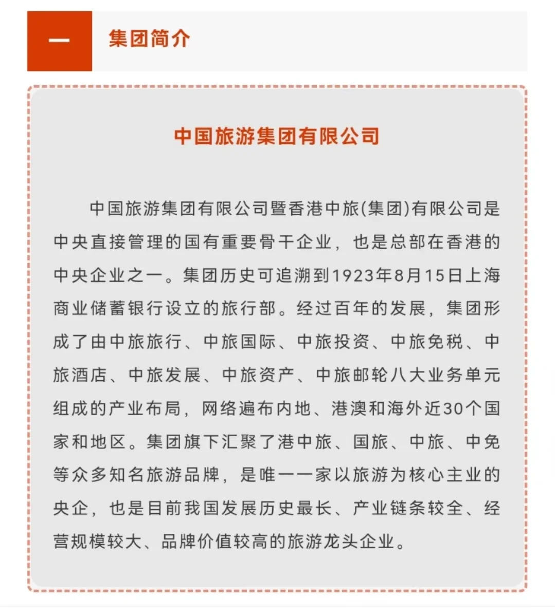 中国旅游集团有限公司所属单位岗位合集