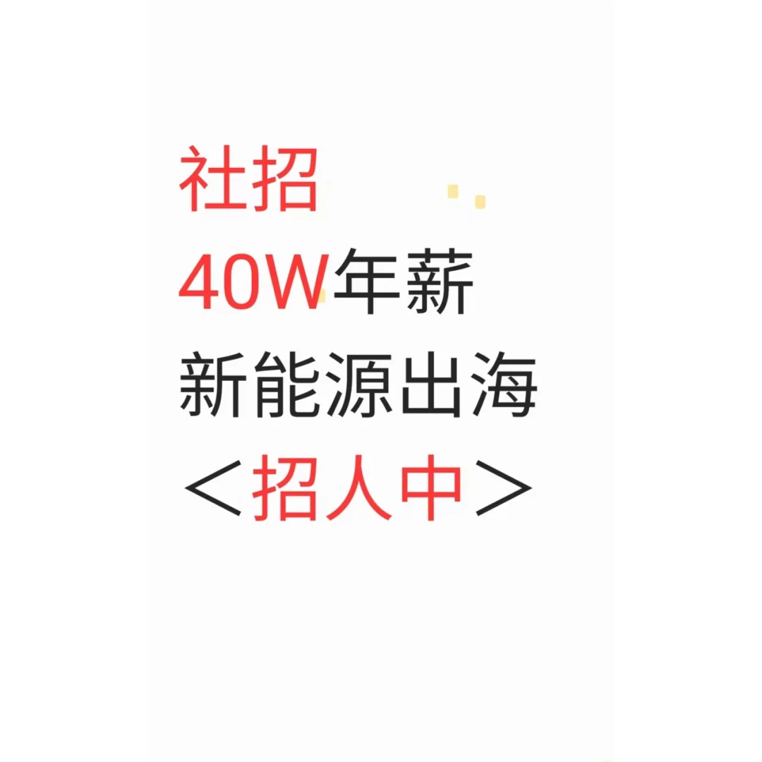社招 + 新能源矿企 + 南美常驻（招人中）