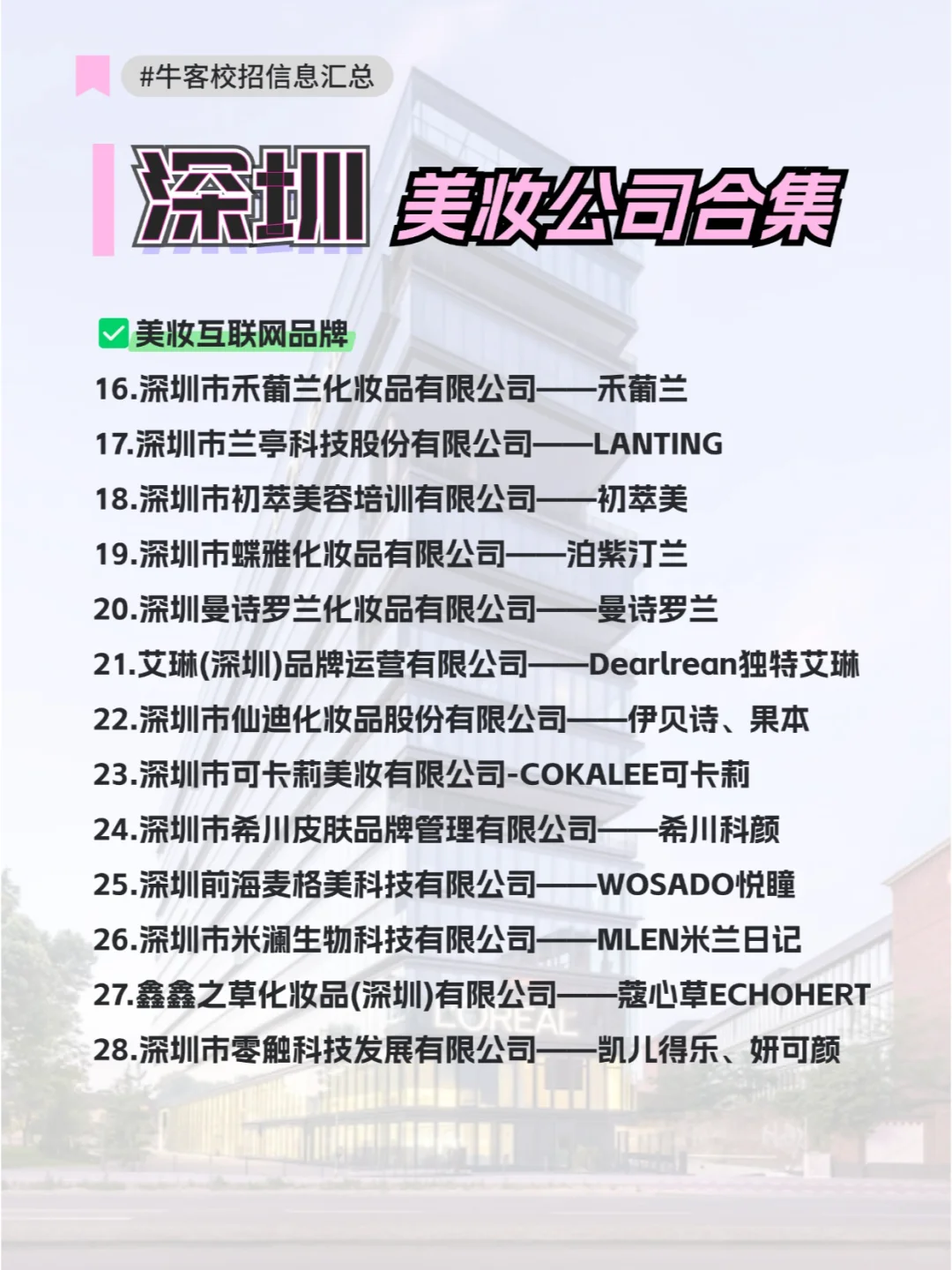 深圳美妆公司合集