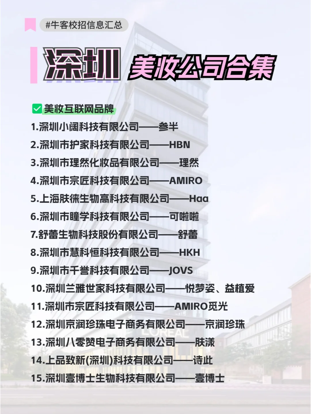 深圳美妆公司合集