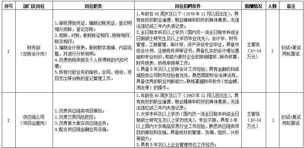 襄阳高新区更新投公司招聘