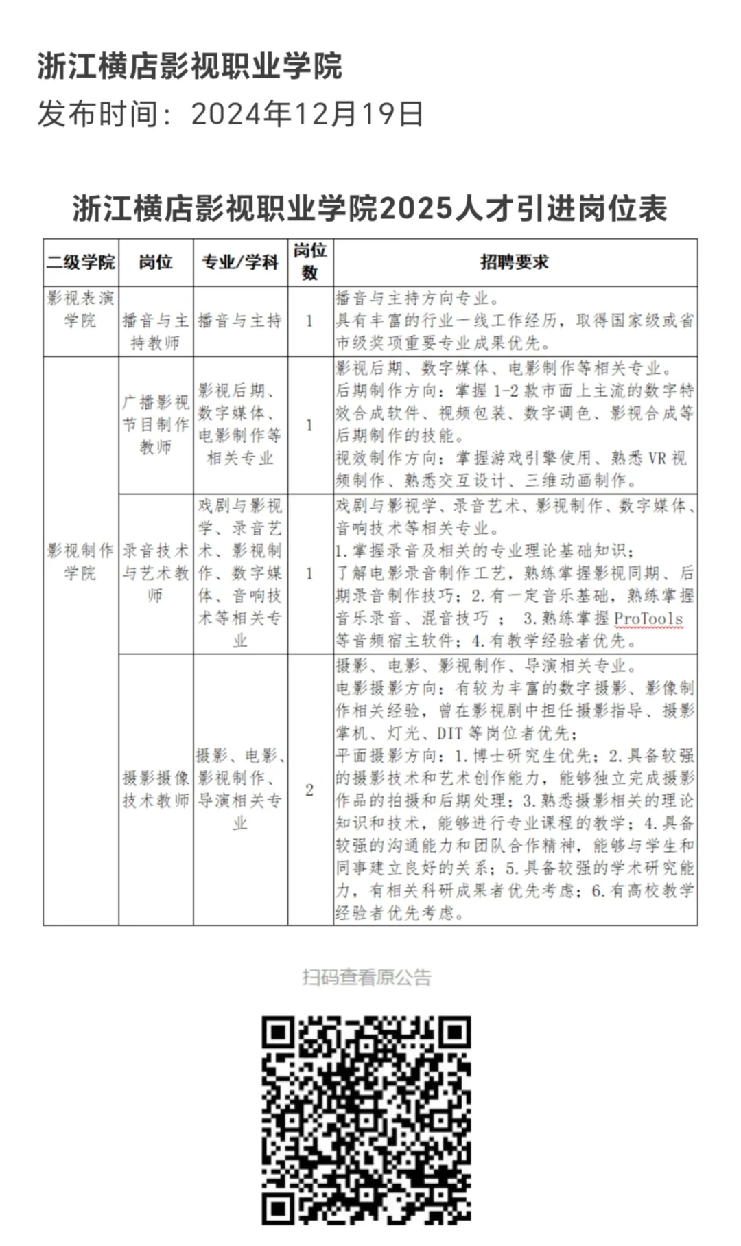 年薪12W起｜戏剧与影视学招聘