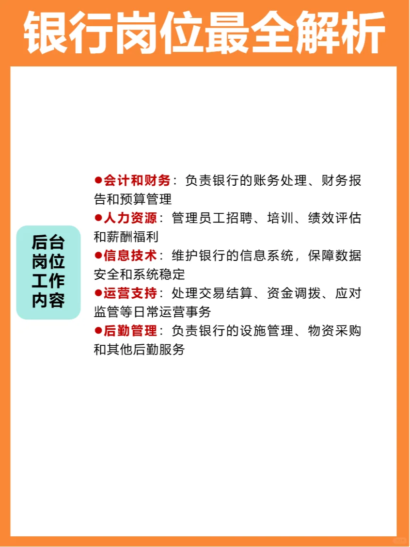 银行除了柜员，还能做什么？银行岗位科普！