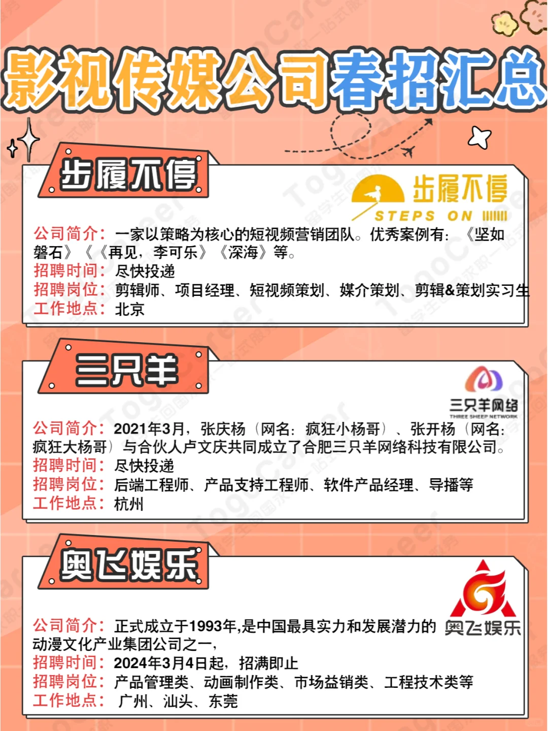 2024春招｜影视传媒公司岗位汇总🔥