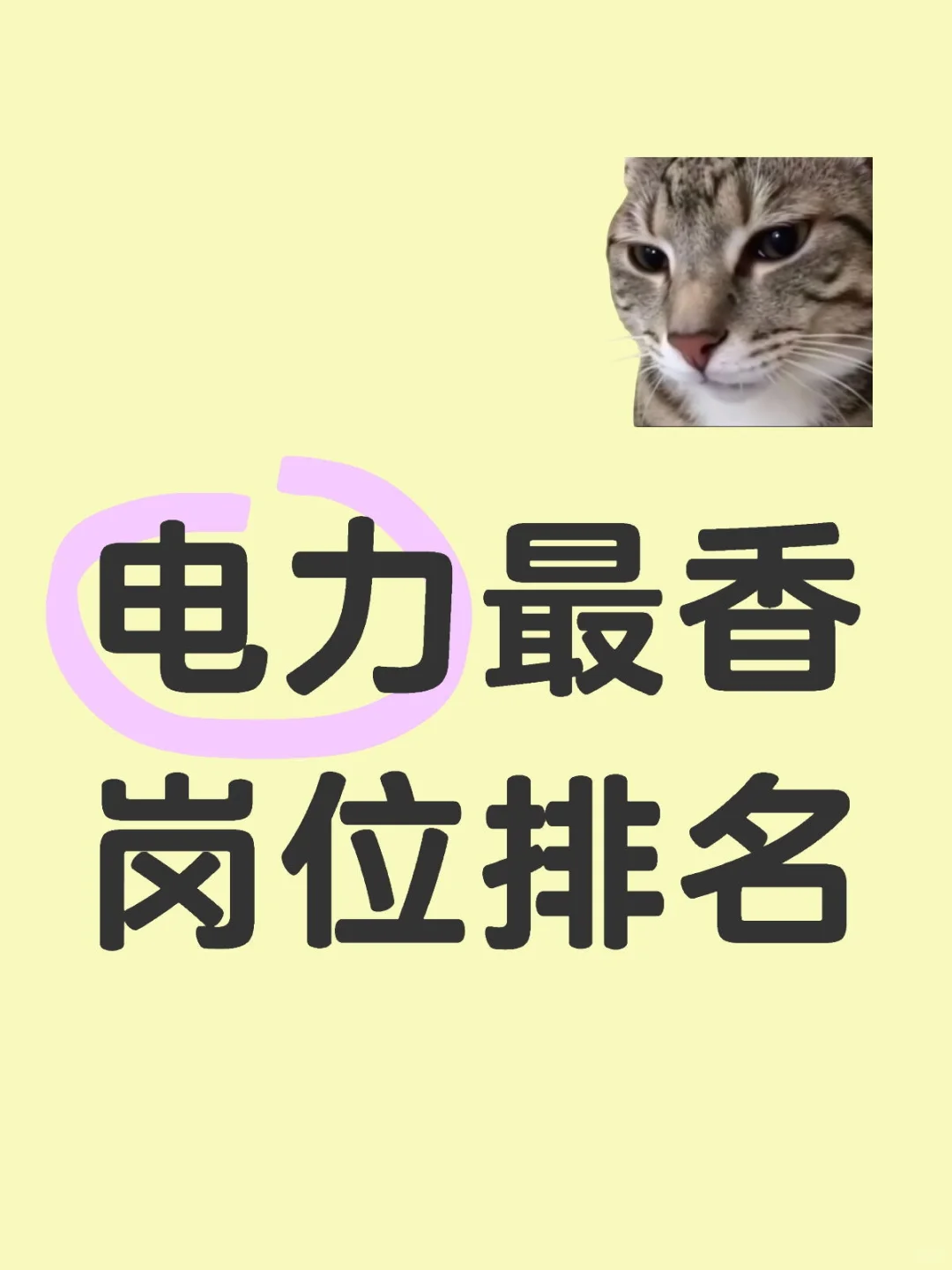 电力最香岗位排名