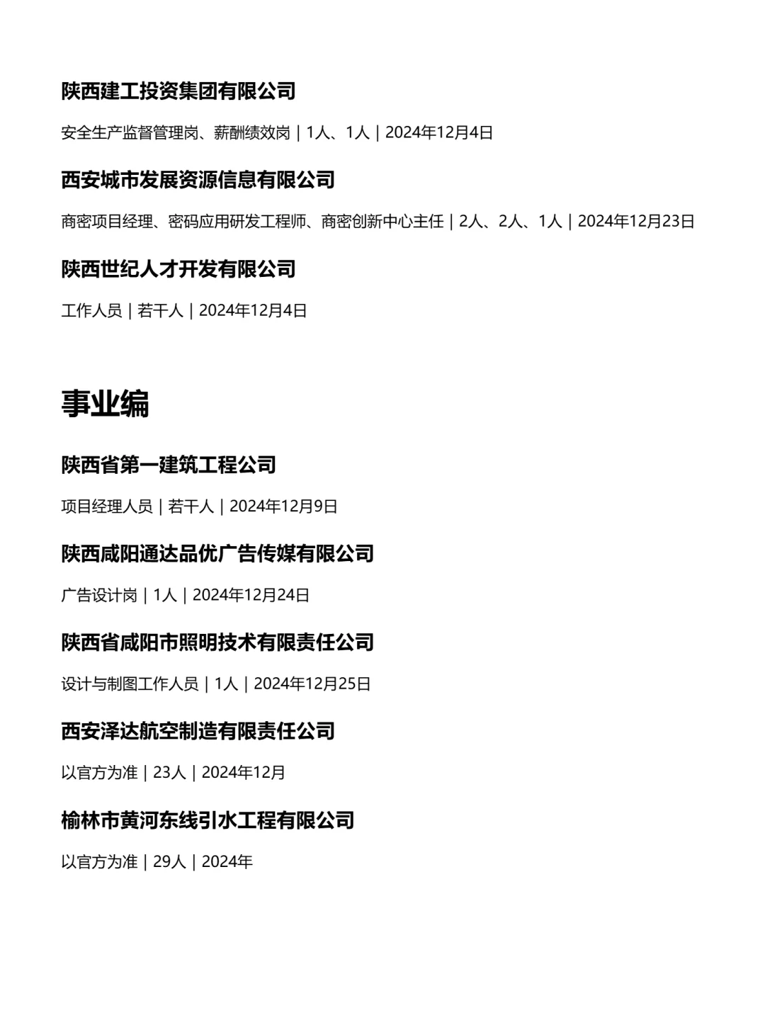 西安年底找工作，真心建议冲一波央国企！