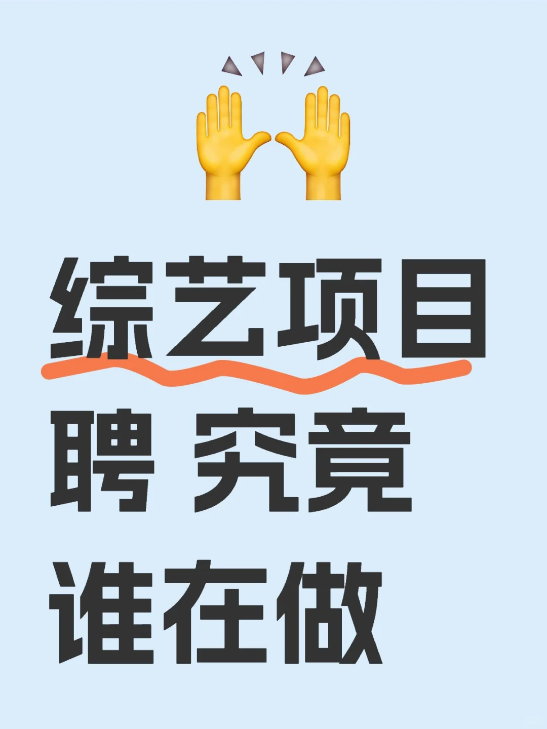 综艺项目聘 究竟谁在做