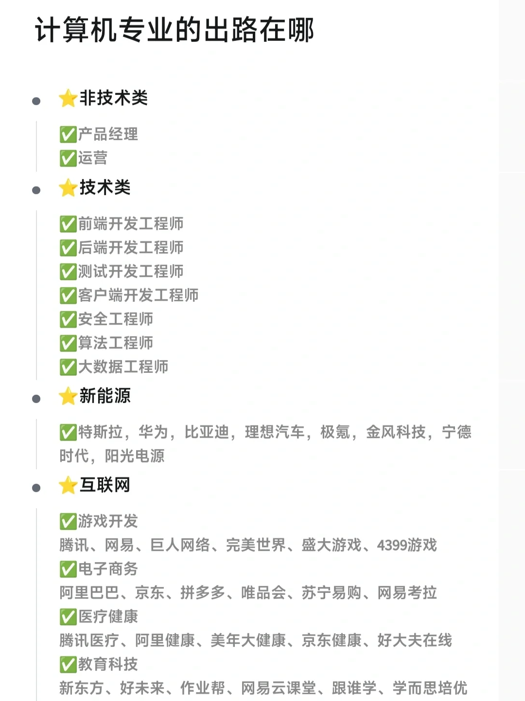 一个简单的计算机就业汇总