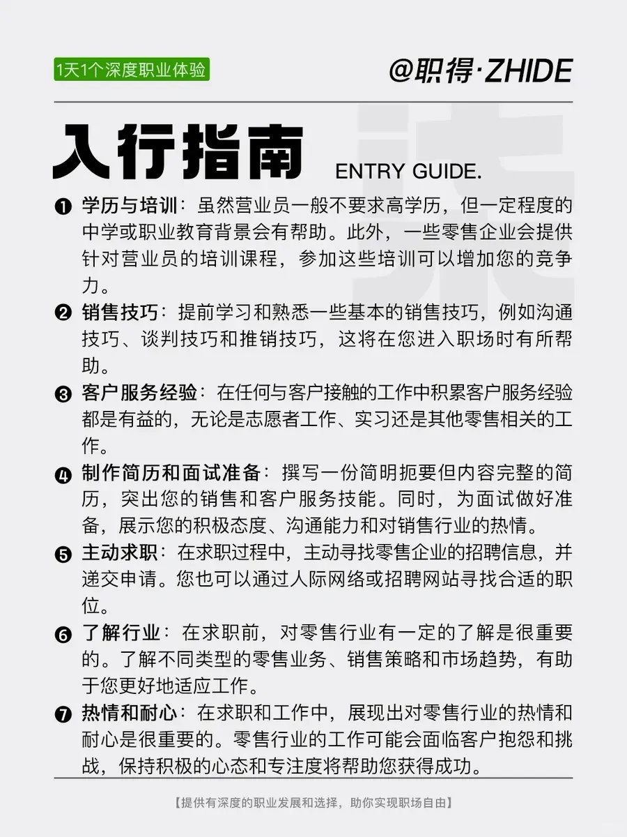 每天一个深度职业体验|营业员