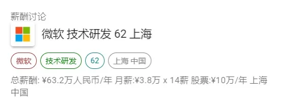 微软公司技术研发岗职级与薪资一览！