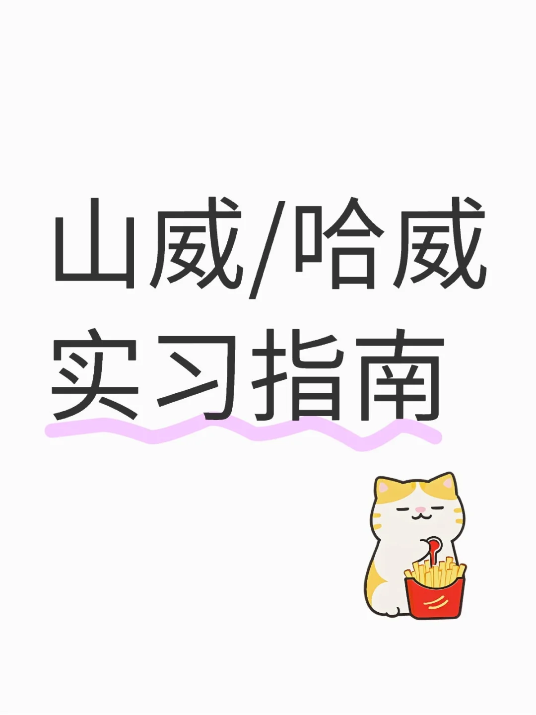 山威/哈威实习指南