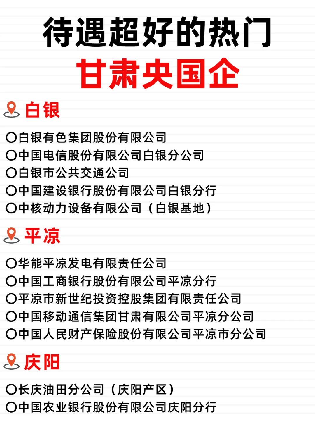 甘肃央国企，待遇好到哭！