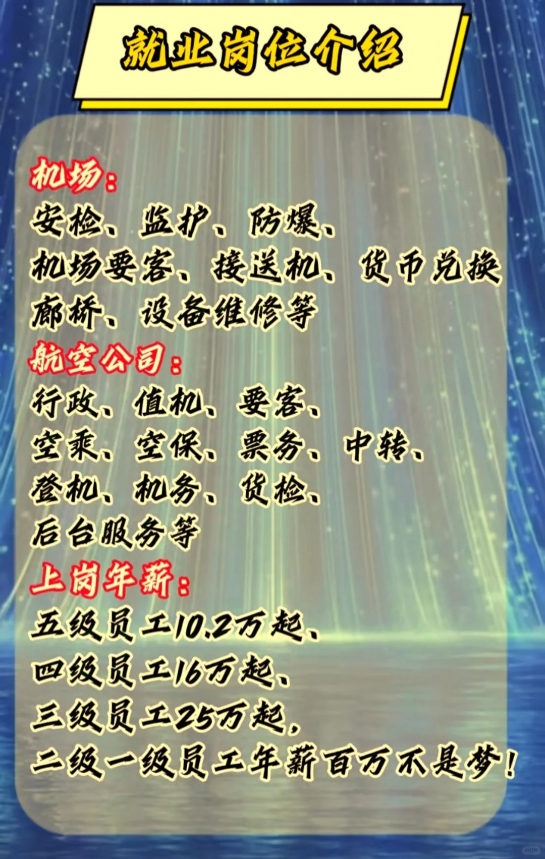 机场岗位详解✈️