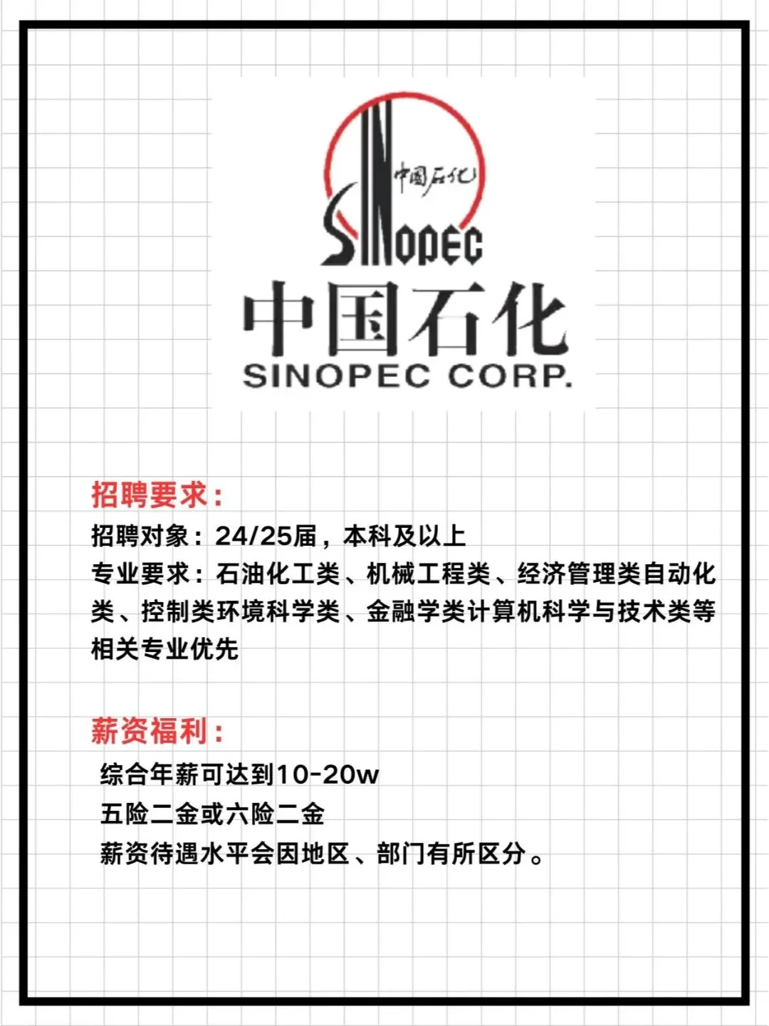 “中国石化”求职全攻略—央企篇