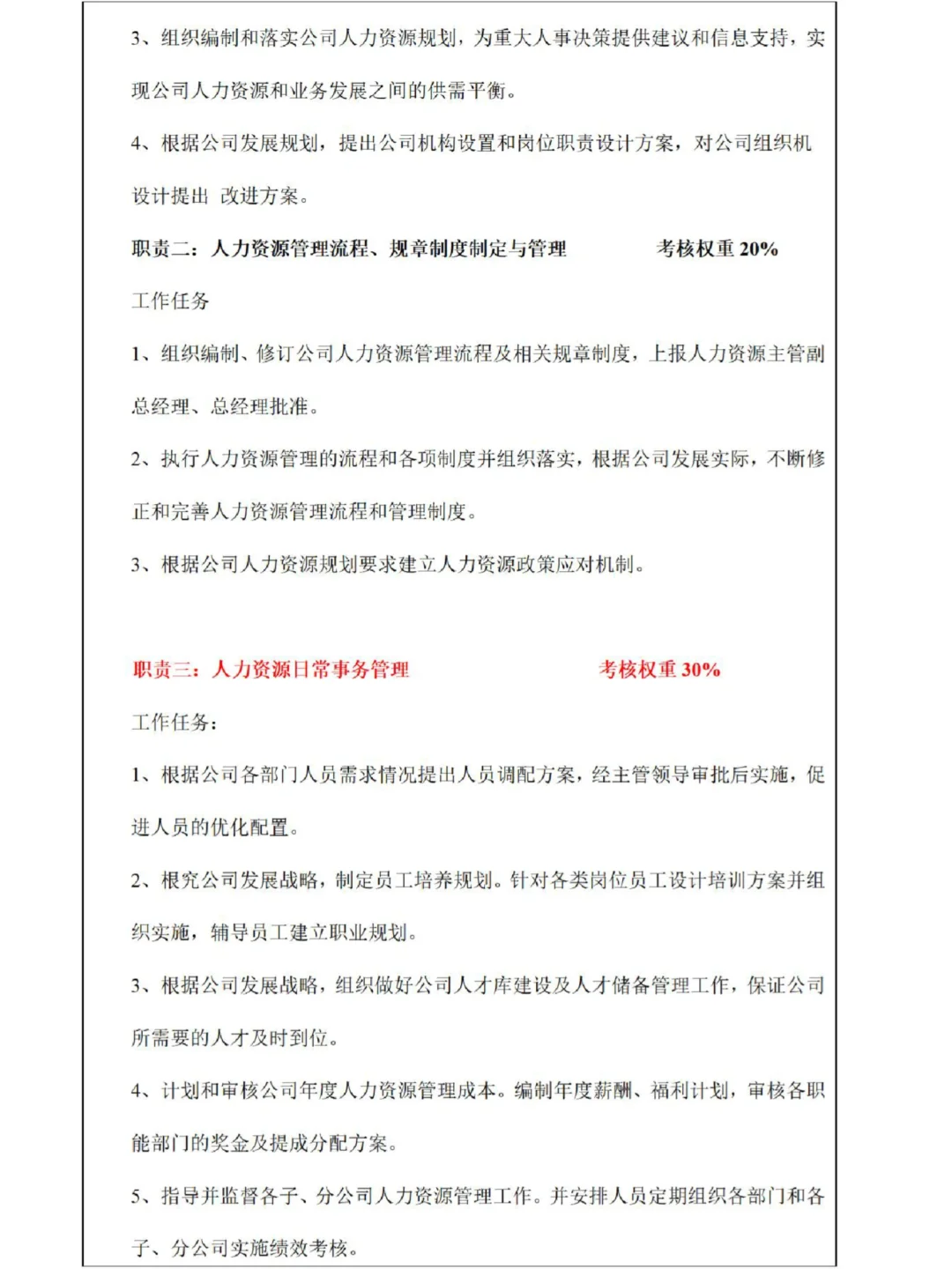 码住！人力资源部岗位及各岗位职责