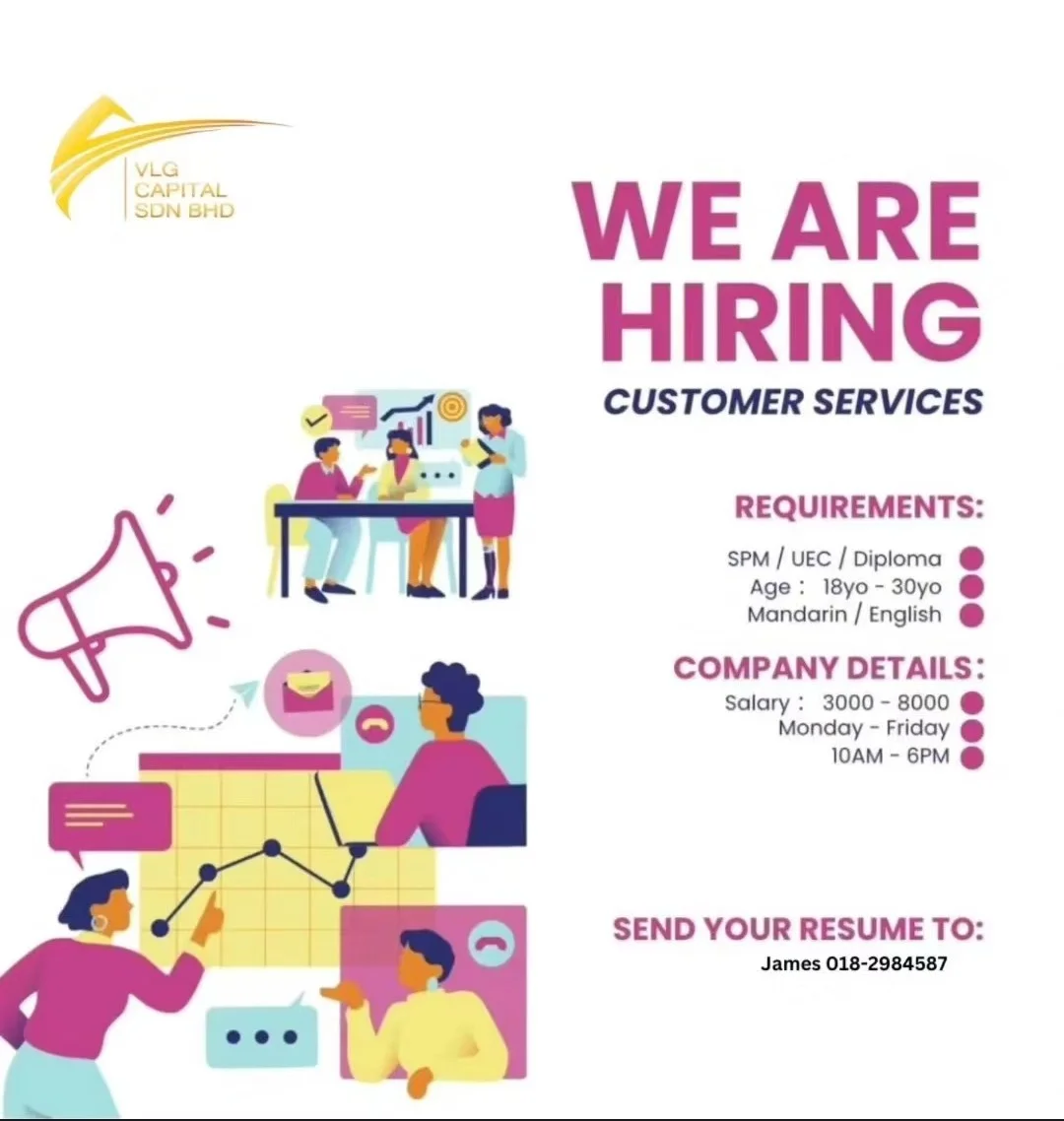 一月份招聘开始啦🇲🇾🇲🇾