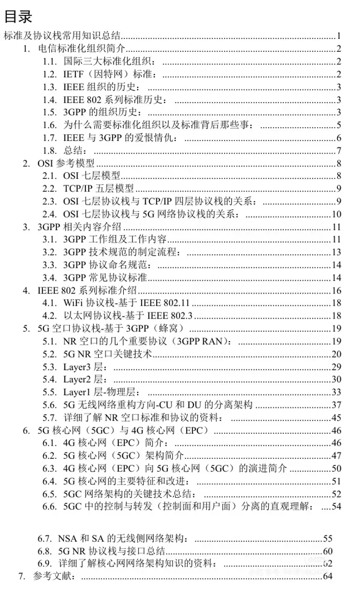 通信公司岗位、通信八股、标准与协议栈总结