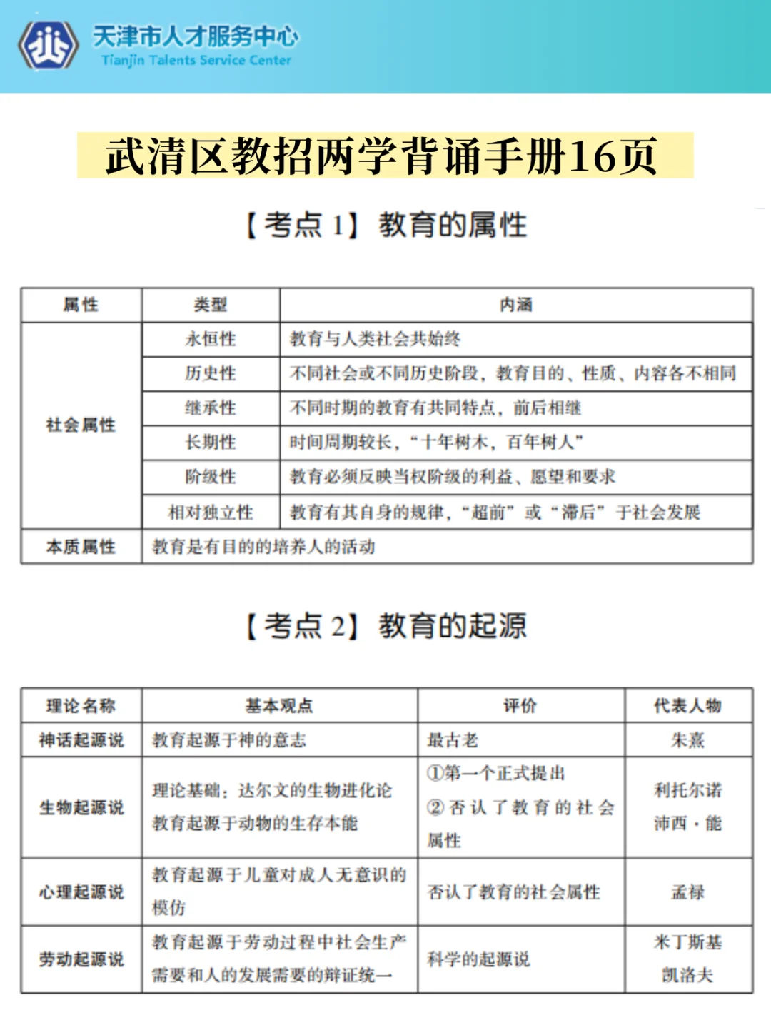 天津武清区教师招聘☝个↑岸小偏方唰这些！