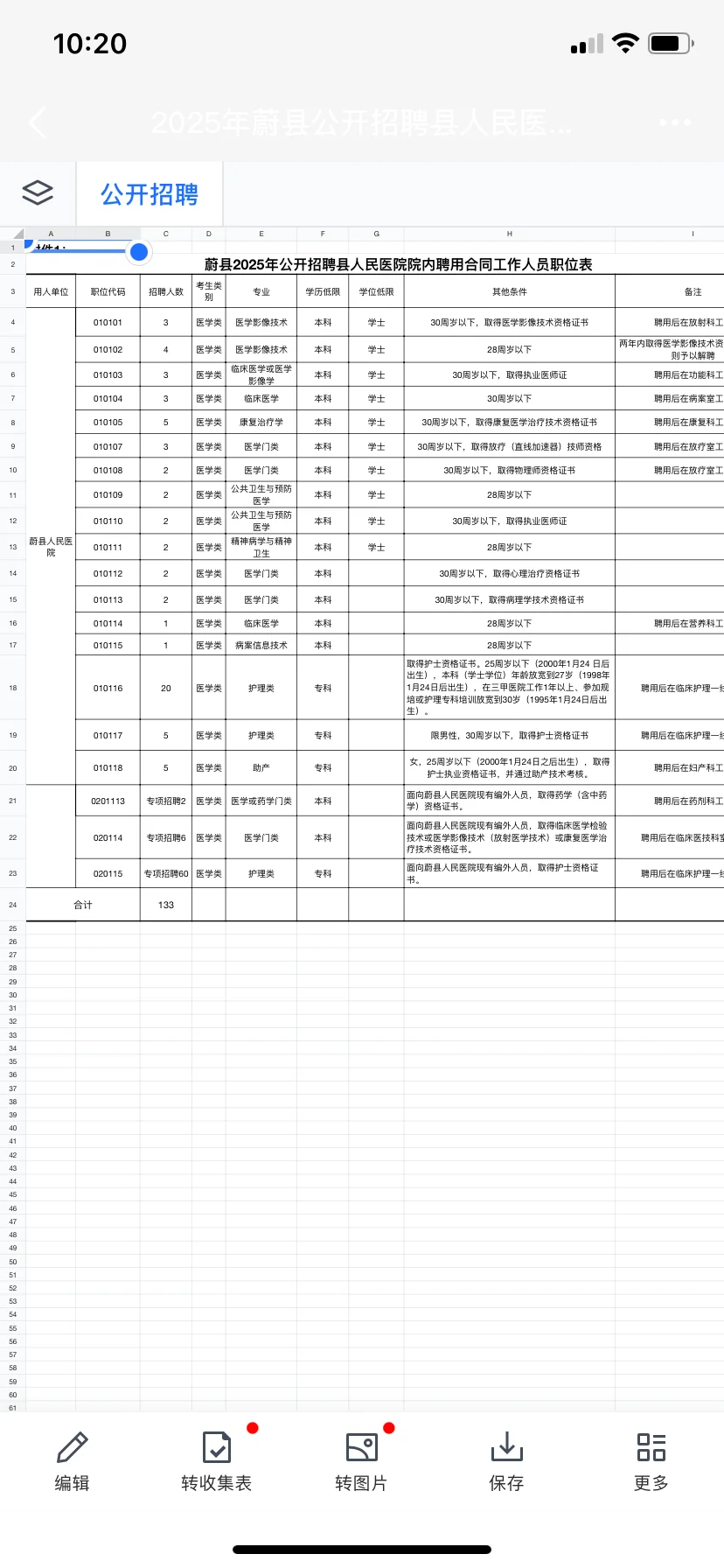 2025张家口蔚县招聘县人民医院133人公告