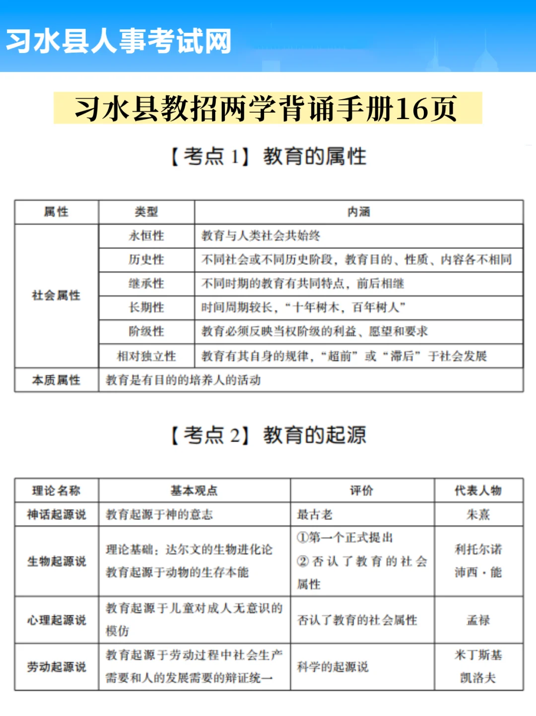 2.15遵义习水县教师招聘考刚出啦抓紧背稳了
