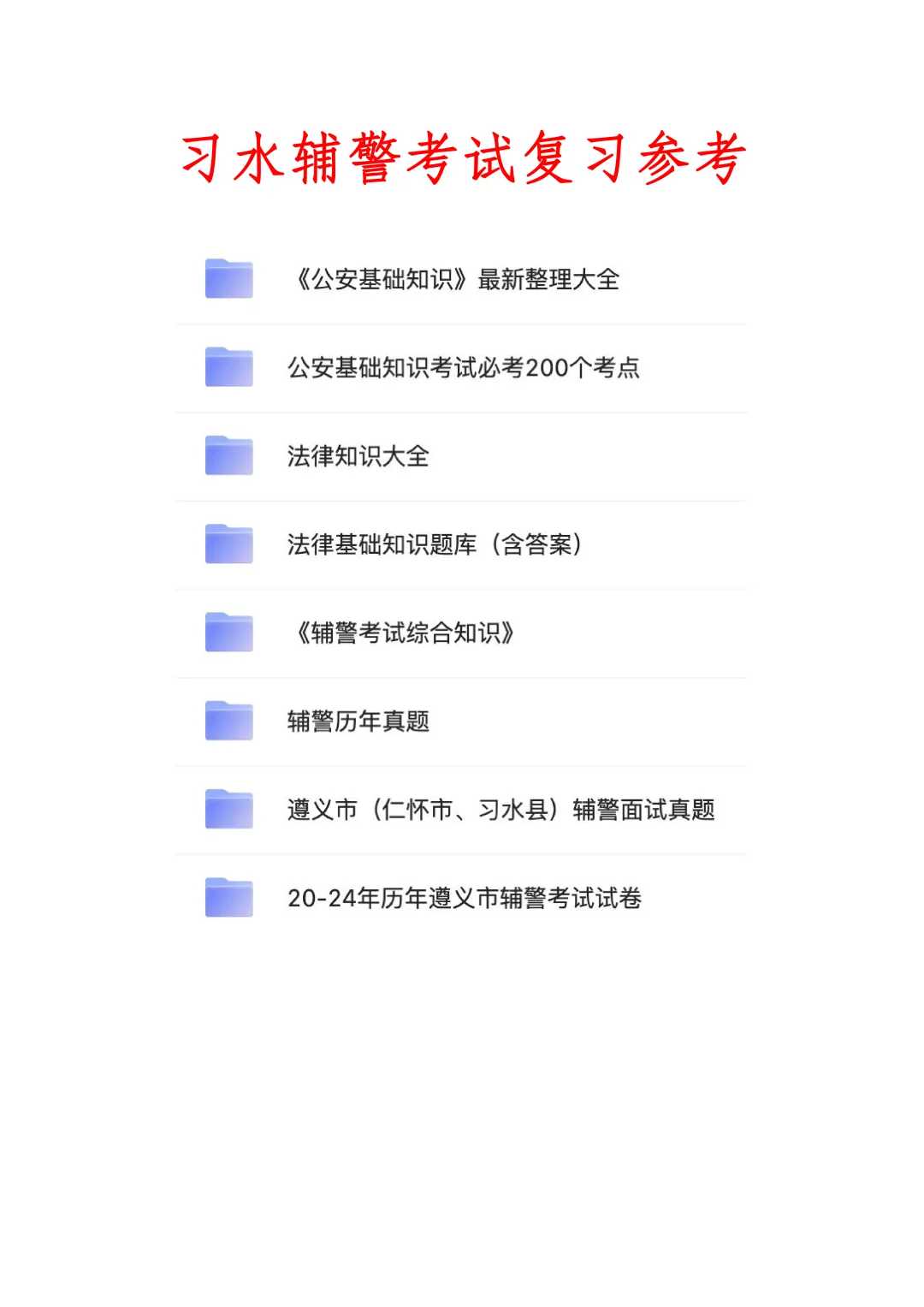 即将报名！习水县公安局需求警务人员121人！