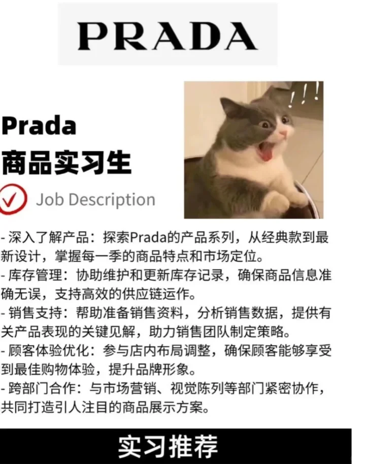 留学生优先公司-Prada base-上海岗位-商品