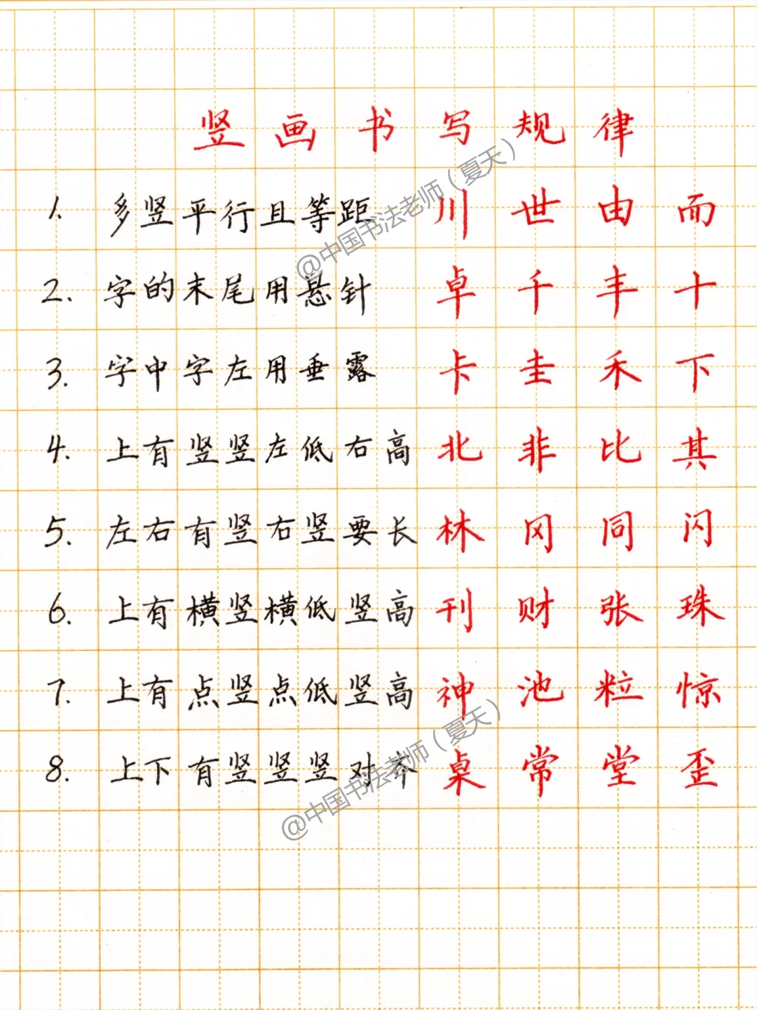 🙏🏻感谢班主任给的练字方法❗👍🏻