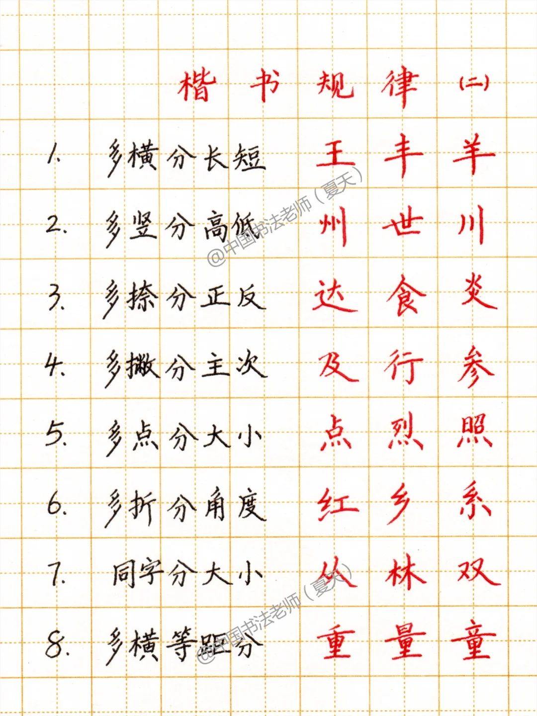 🙏🏻感谢班主任给的练字方法❗👍🏻