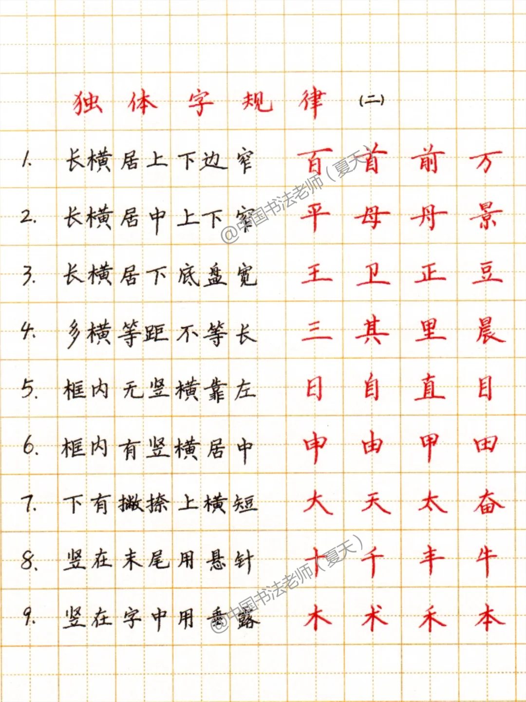 🙏🏻感谢班主任给的练字方法❗👍🏻