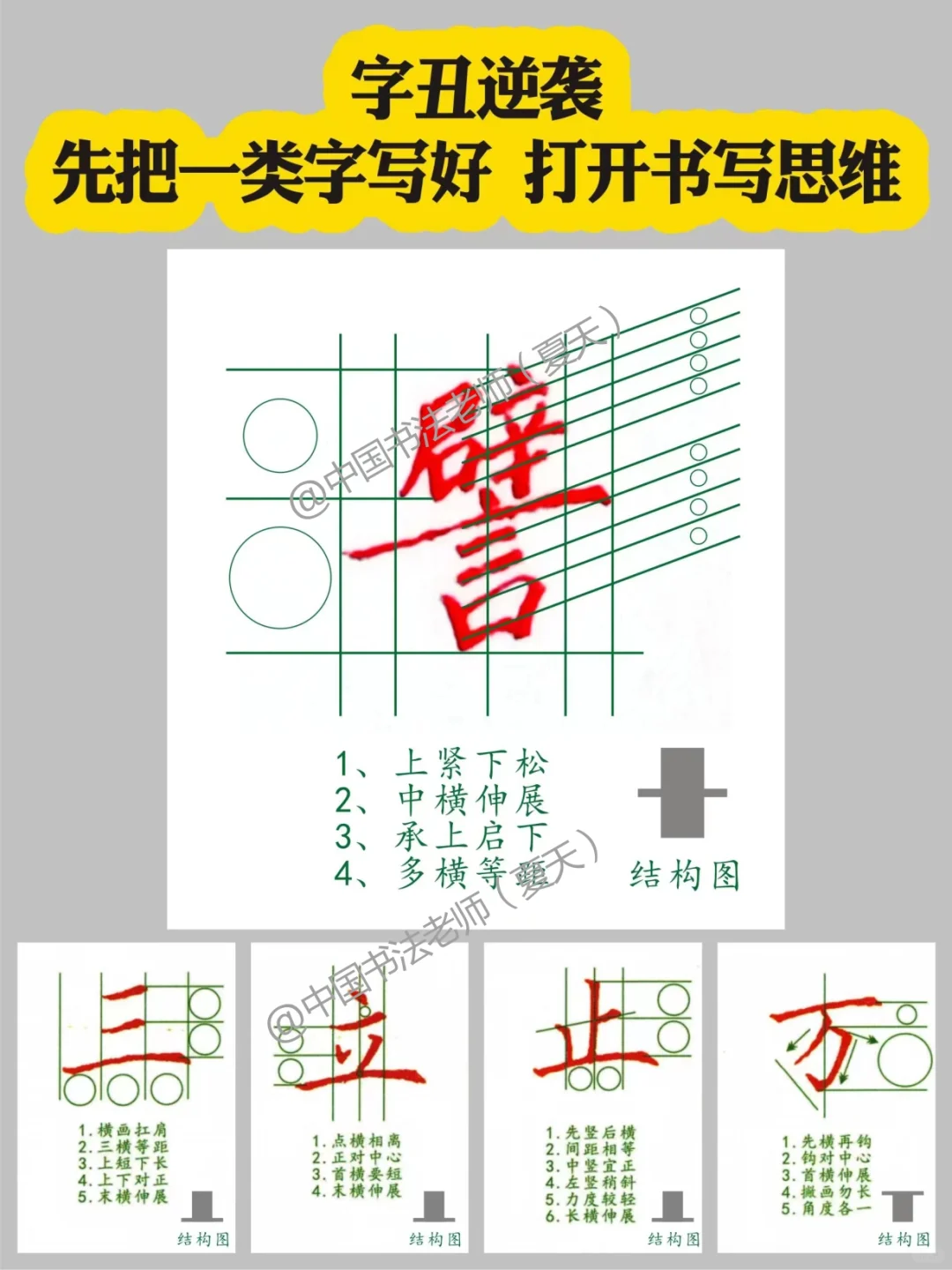 🙏🏻感谢班主任给的练字方法❗👍🏻