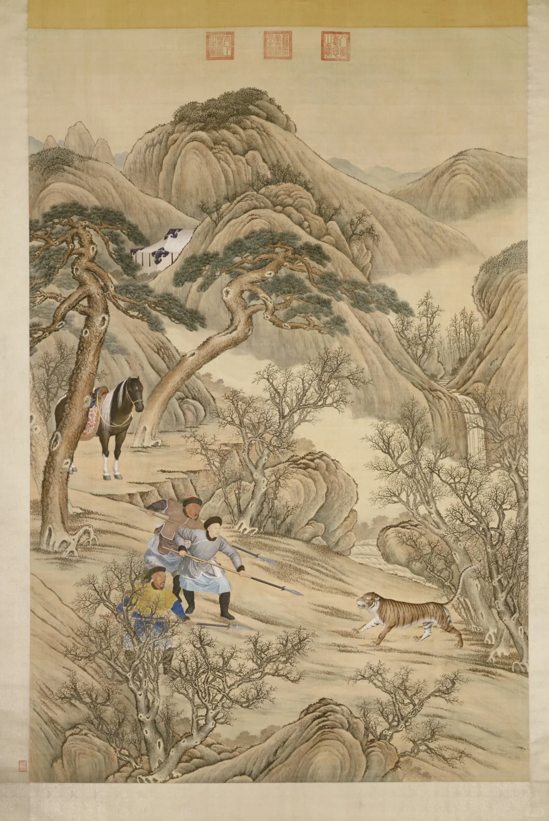 乾隆皇帝刺虎图