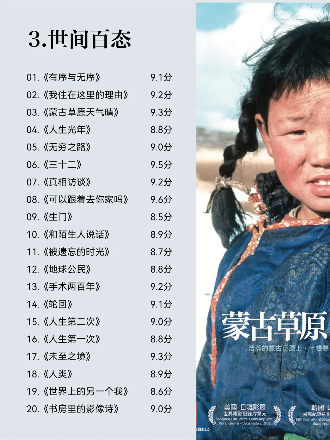 过年宅家，必看这100部纪录片