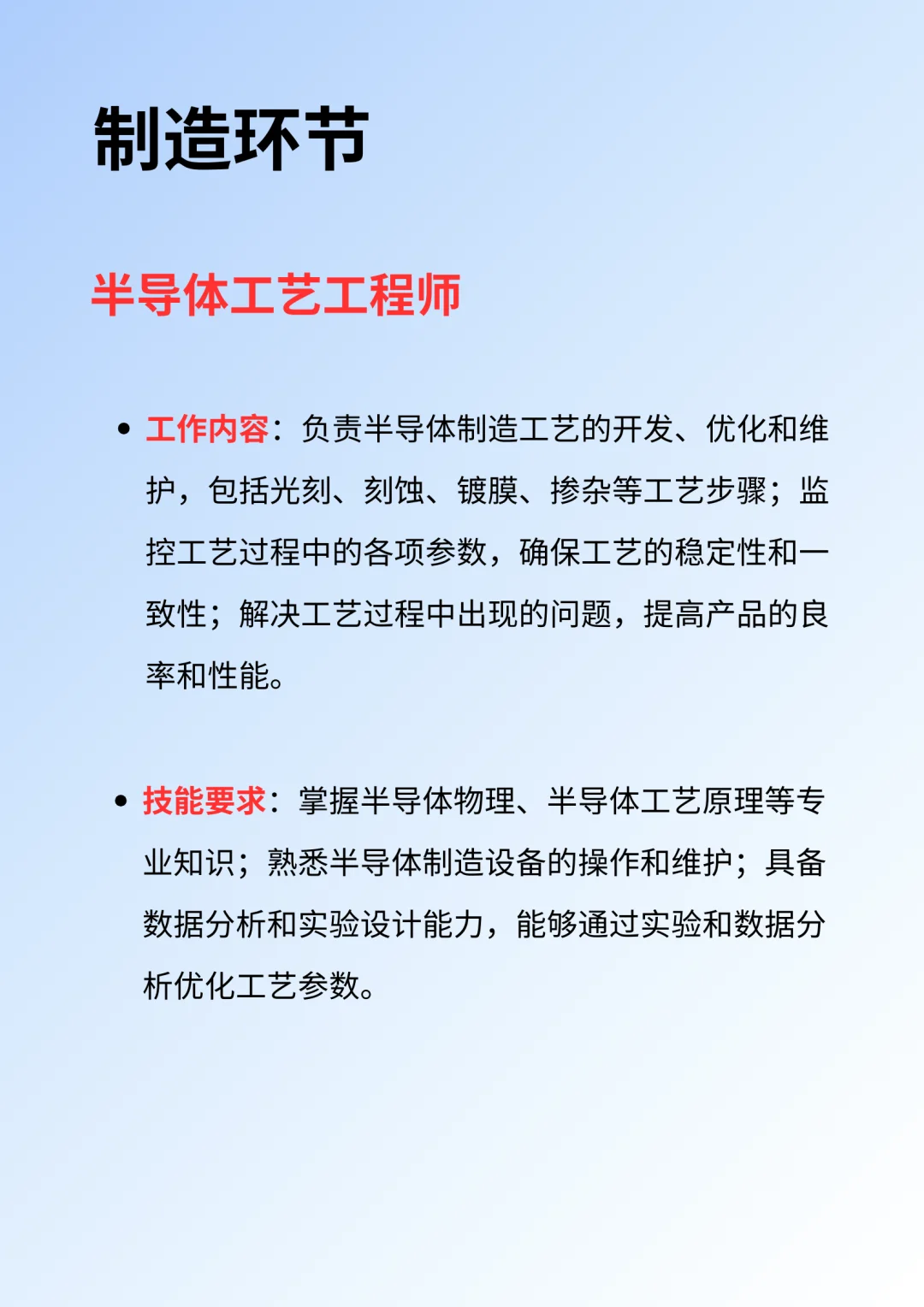 半导体岗位介绍