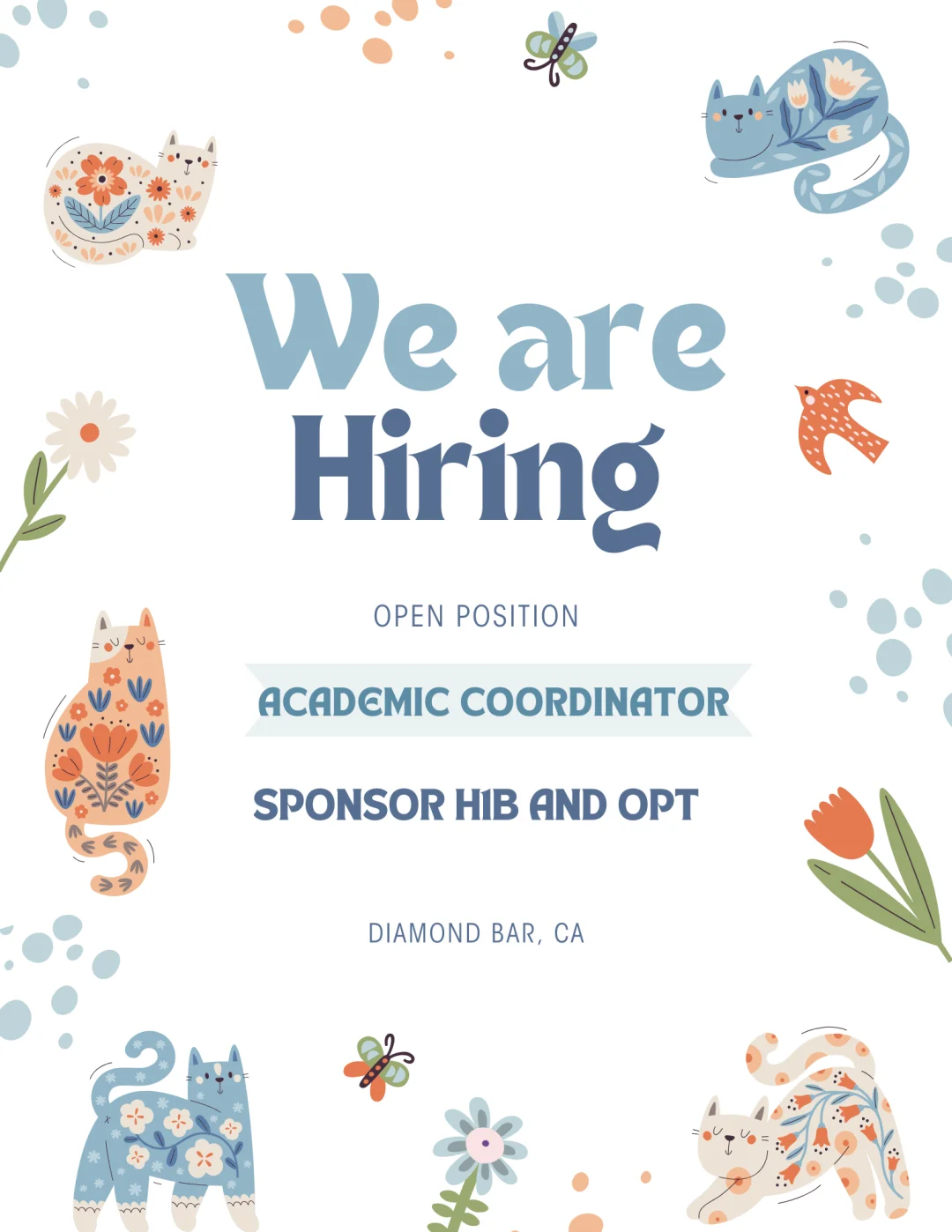 钻石吧教育公司，岗位支持H1B🌟