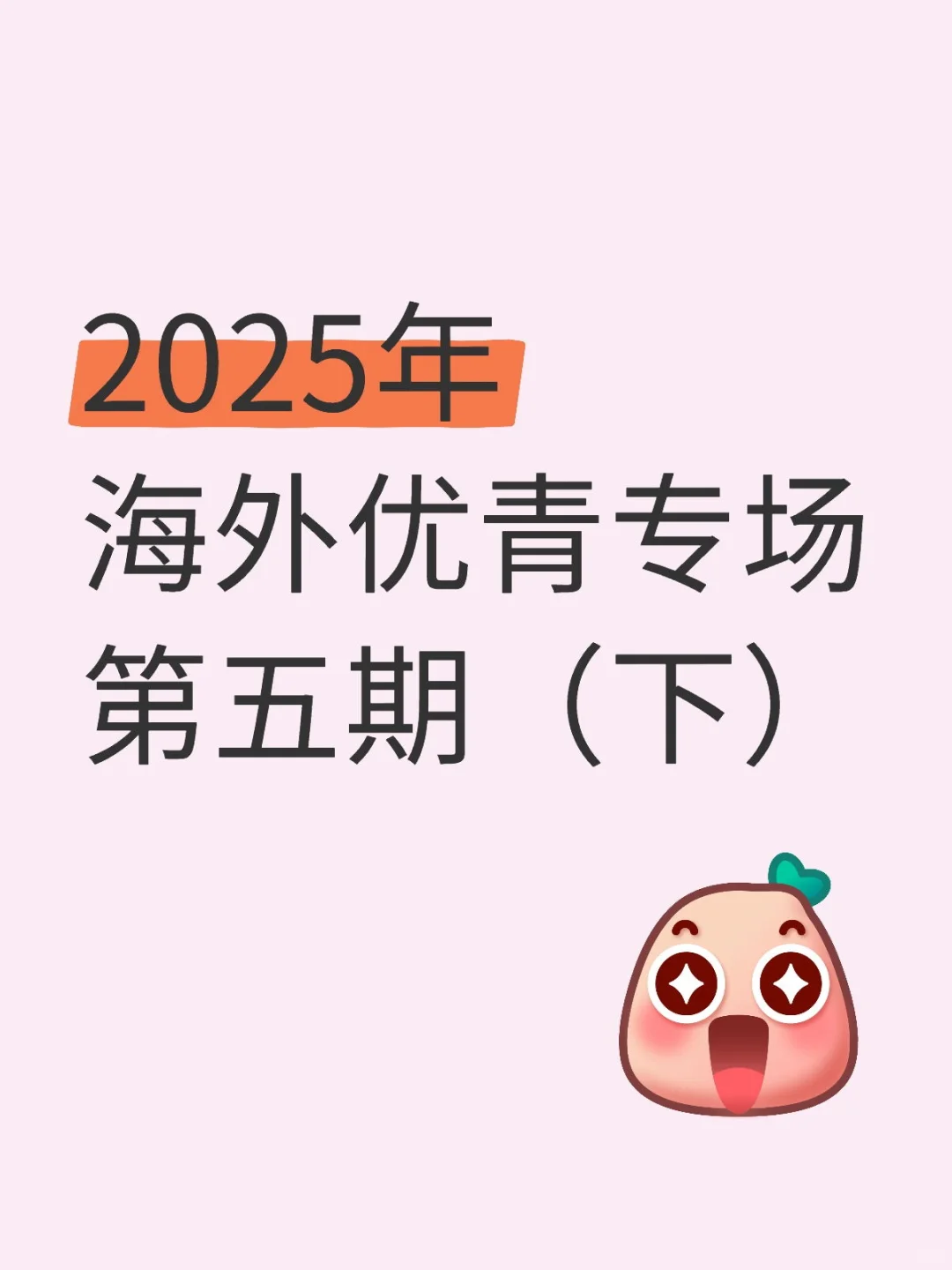 2025年海外优青专场第五期（下）