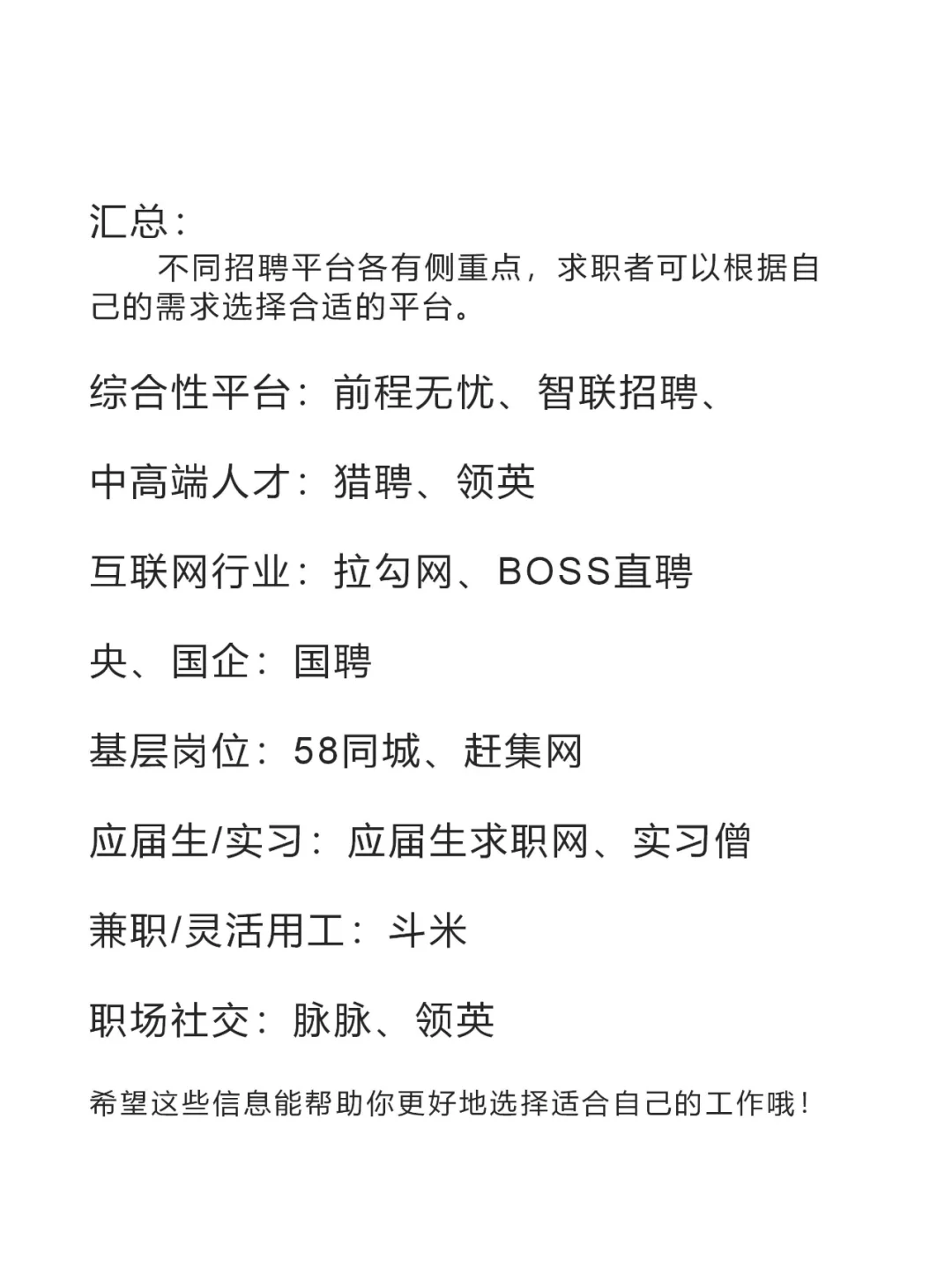 找工作不要只用BOSS 这些平台一样机会多多