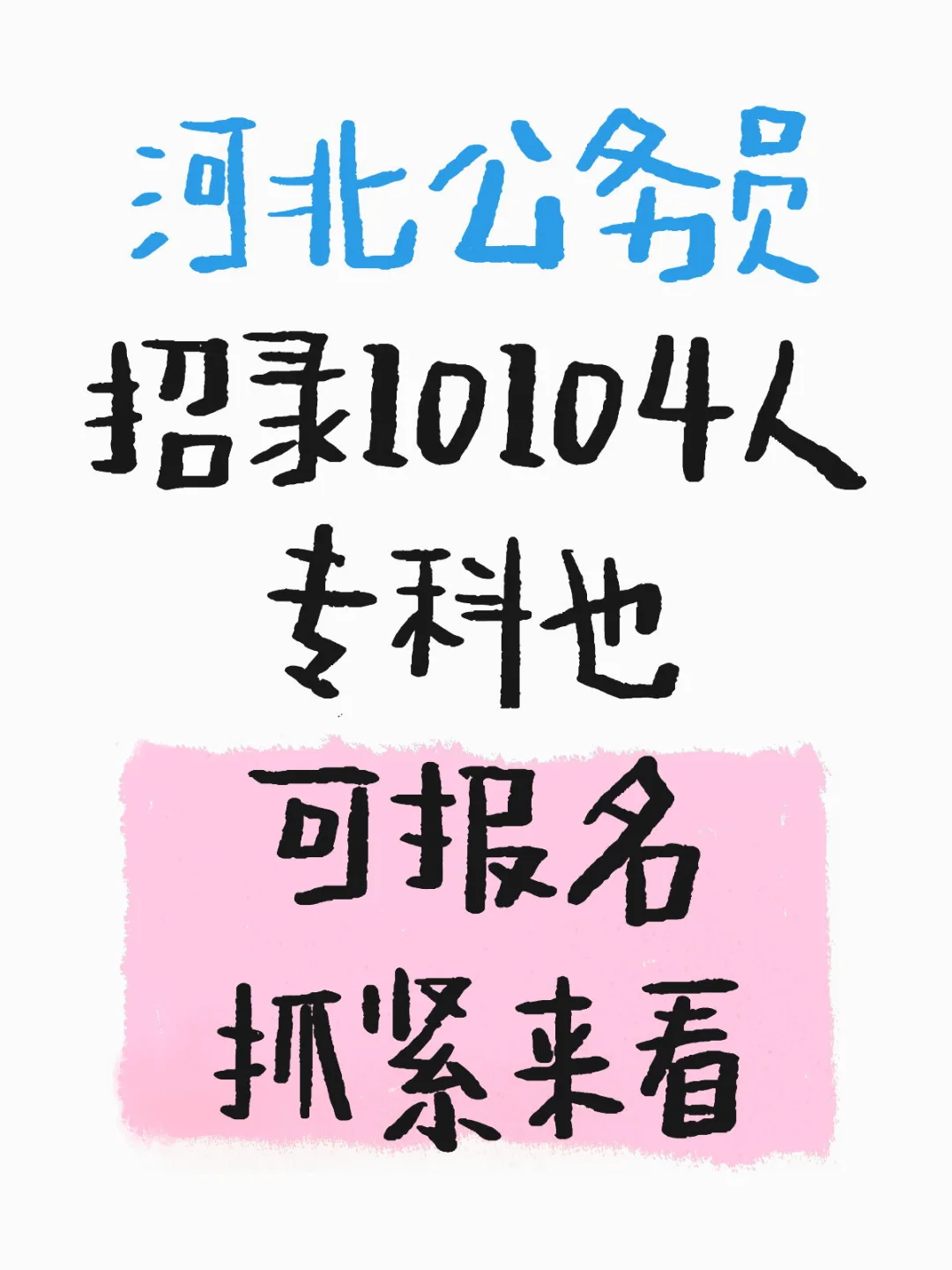 河北省公告已出❗️专科起报总招10104人