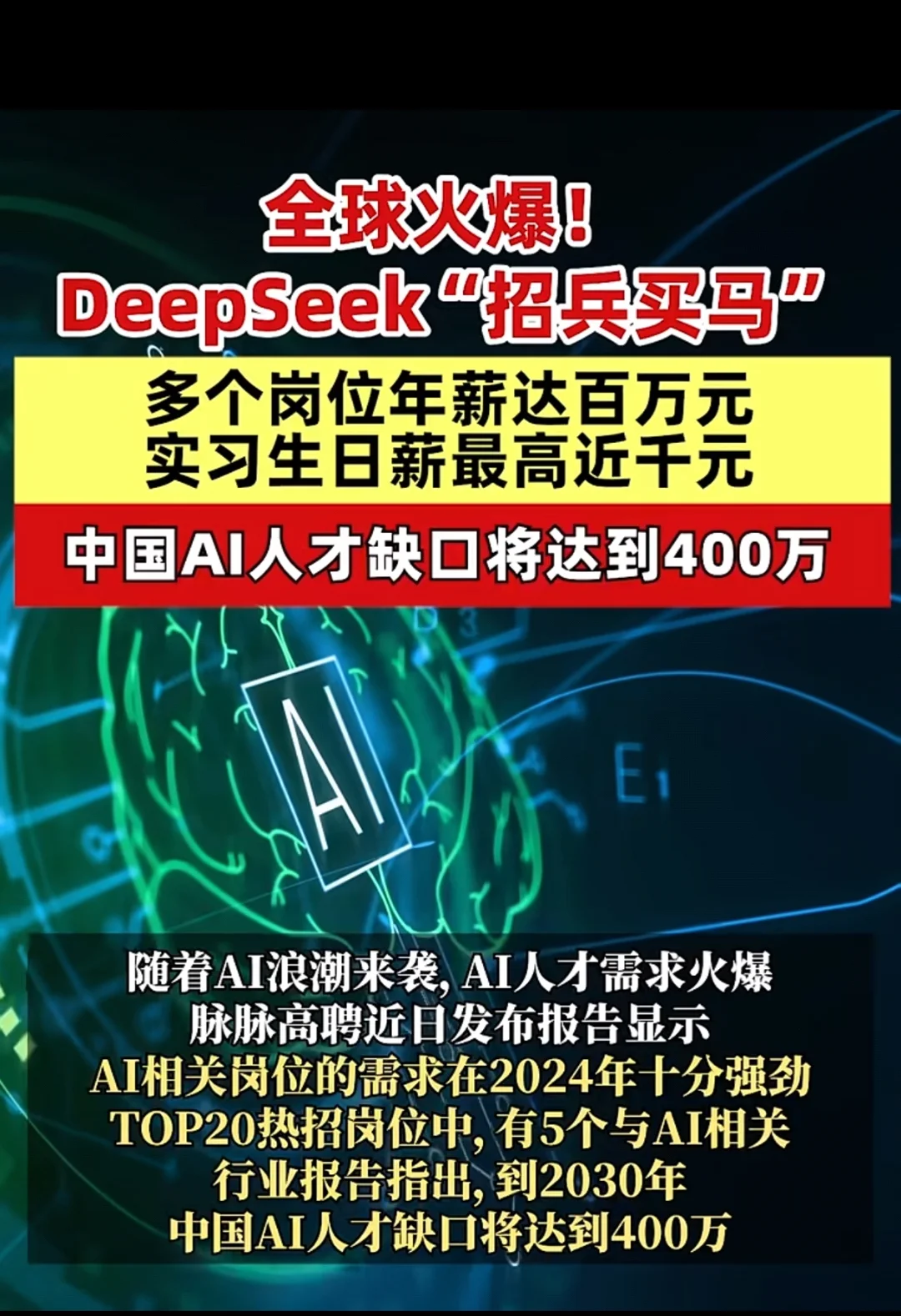 DeepSeek大规模招聘，提供52个高薪岗位