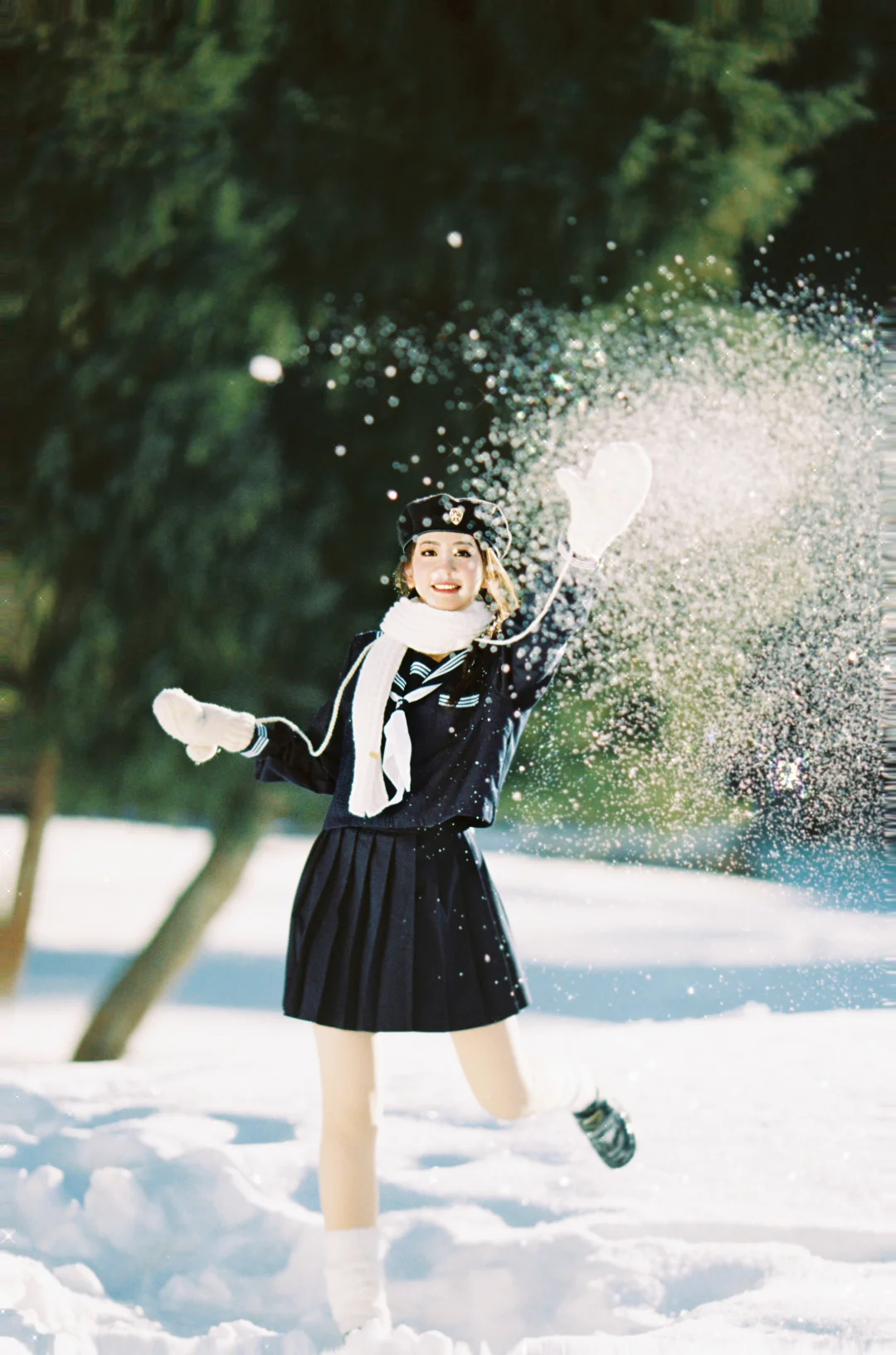 拍到了日剧女主角！❄️乌鲁木齐雪景jk少女