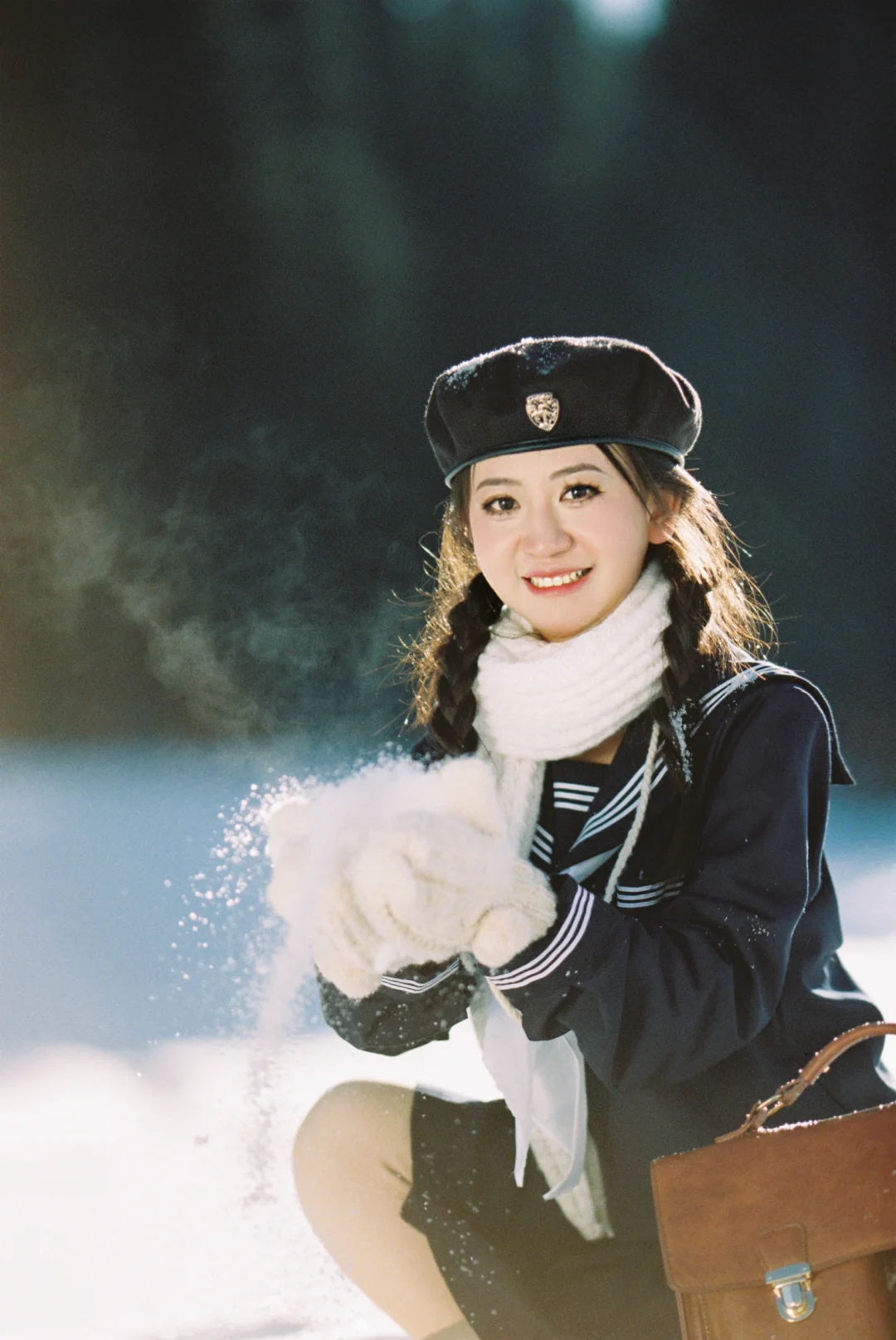 拍到了日剧女主角！❄️乌鲁木齐雪景jk少女