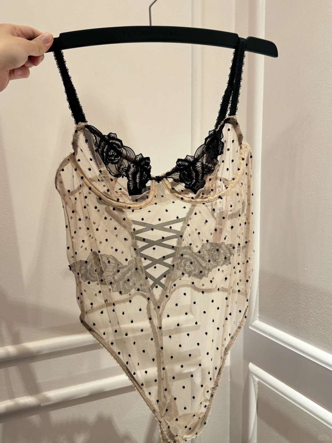 维密新品，波点玫瑰🌹蕾丝，连体衣