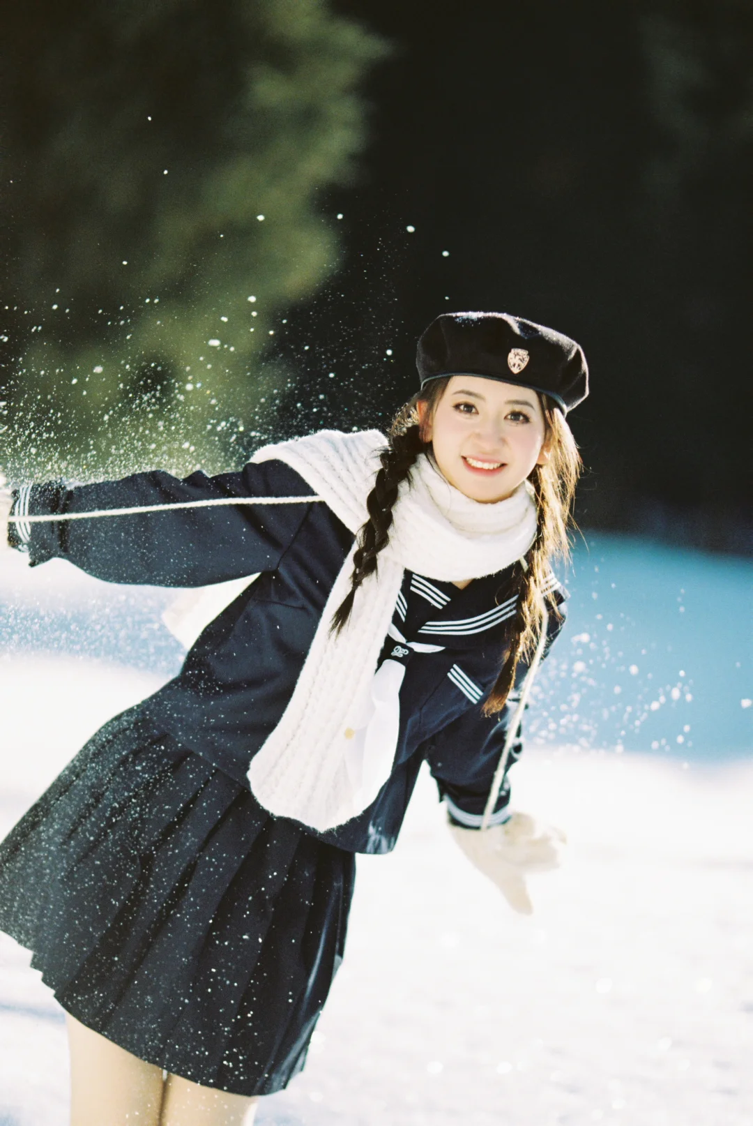 拍到了日剧女主角！❄️乌鲁木齐雪景jk少女