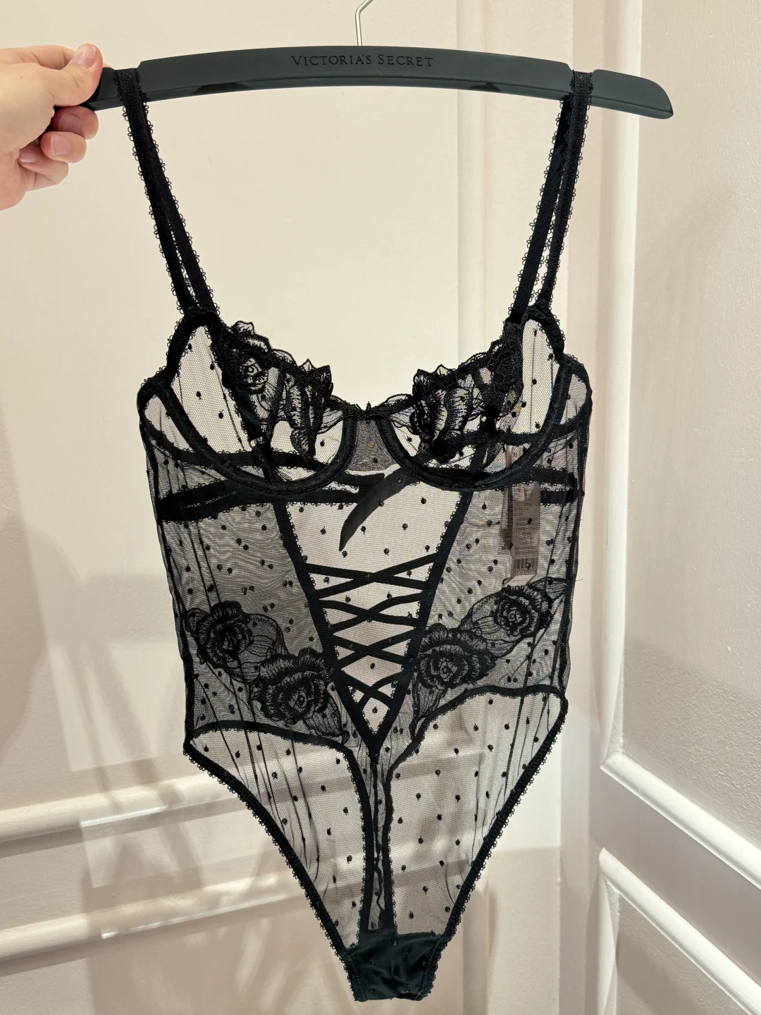 维密新品，波点玫瑰🌹蕾丝，连体衣