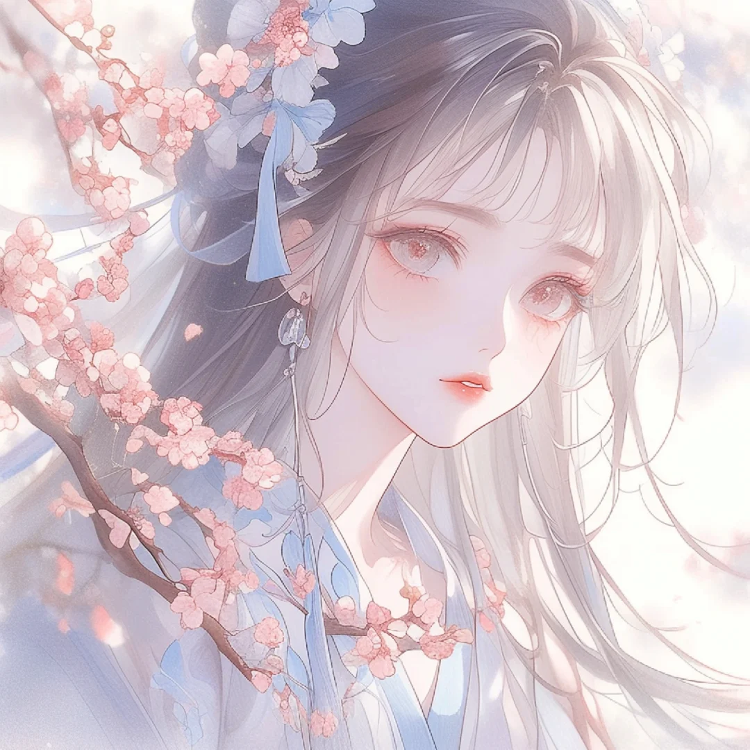 许你十里桃花，愿君不忘此生｜古风唯美女头