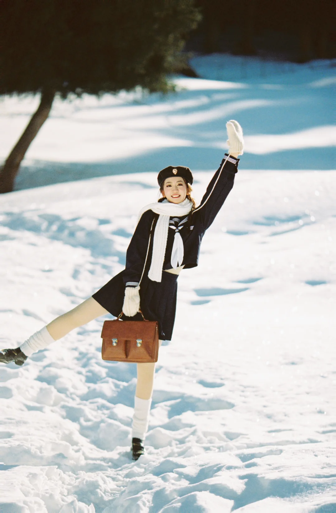 拍到了日剧女主角！❄️乌鲁木齐雪景jk少女