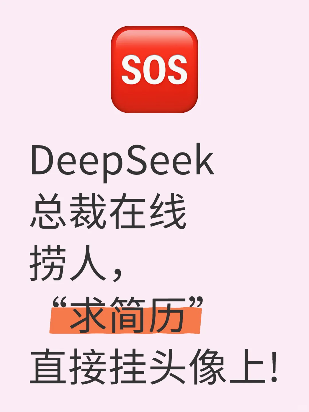 DeepSeek总裁捞人 满眼都是对简历对渴望