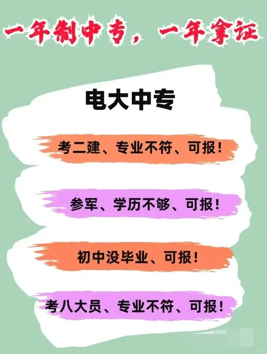 电大中专万能证书