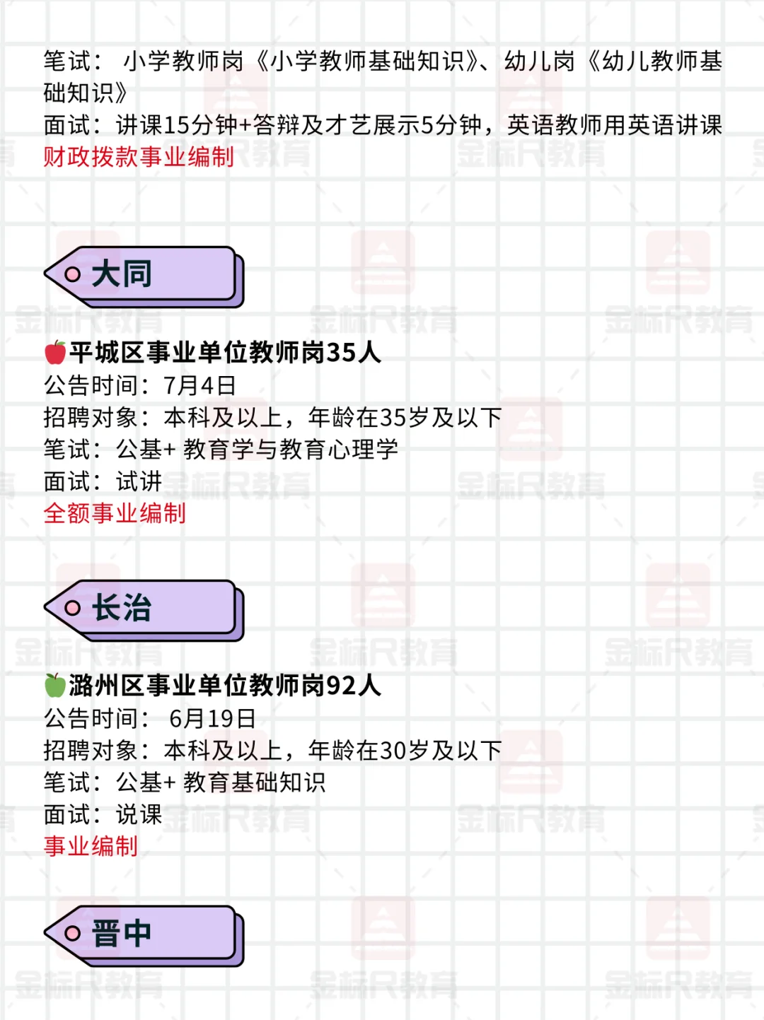 山西这些地方考教师编不限专业！