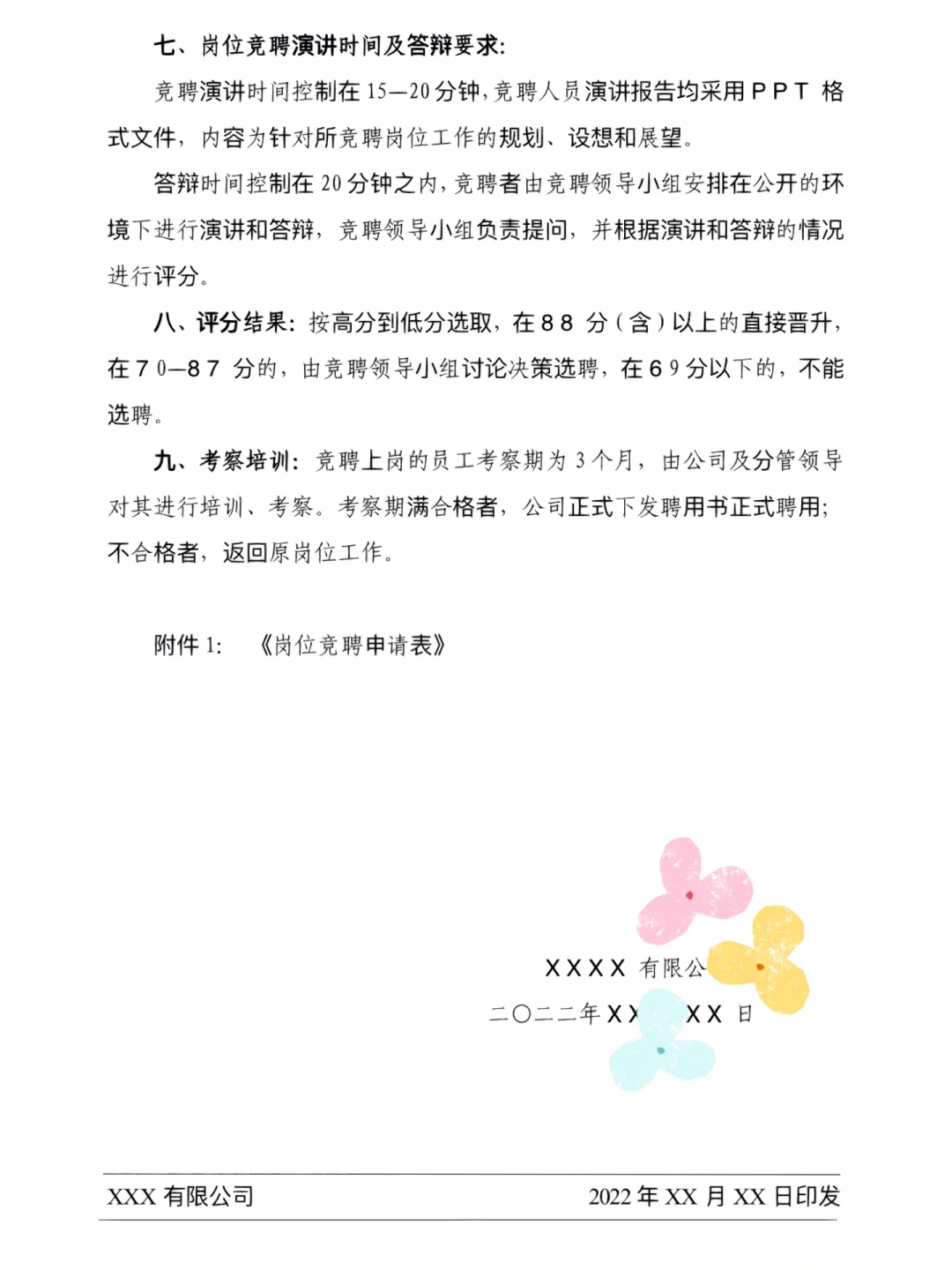 关于公司内部岗位竞聘通知（个人原创勿盗发）